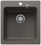Blanco Naya 45 kuhinjski granitni jednostruki sudoper Silgranit u boji vulkanski siva pro montaža na radnu ploču.