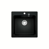 Crni sudoper  Blanco Naya 5 infino od Silgranita pro za gornju montažu na radnu ploču