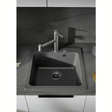 Crni sudoper  Blanco Naya 5 infino od Silgranita pro za gornju montažu na radnu ploču