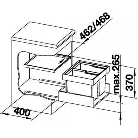 Blanco Flexon II kanta za otpad sorter za kuhinjski ormarić modernog i funkcionalnog dizajna