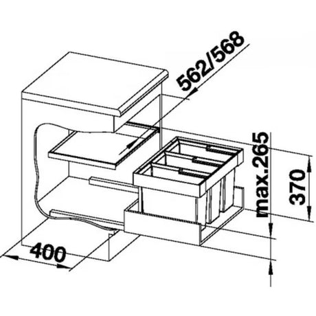 Kanta za Otpad sorter Blanco Flexon II za ladicu pro razvrstavanje otpada