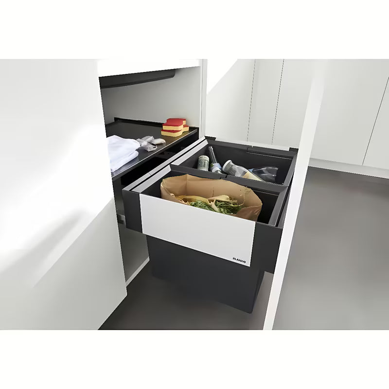 Ugradbeni kanta za otpad Blanco Select II s dvije posude i prednjim izvlačenjem pro za ormarić 60 cm