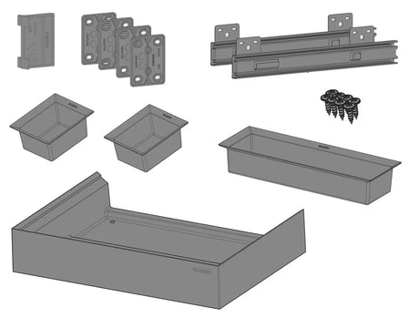 Blanco Select II Orga organizacijska ladica za ormarić 60 cm s pomičnim kutijama