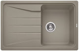 Granitni sudoper  Blanco Sona 45 S ocjednom plohom u boji tartufo pro ugradnja odozgo