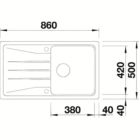 Granitni sudoper  Blanco Sona 5 S ocjednom plohom u boji siva stijena