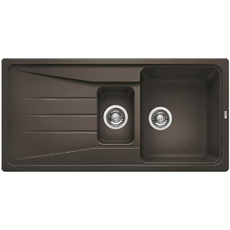 Kuhinjski granitni sudoper Blanco Sona 6 S ocjednom plohom u boji kave, za ugradnju odozgo