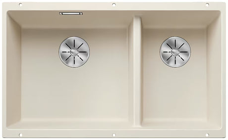 Granitni kuhinjski dvostruki sudoper Blanco Subline 430/270 U pro donja montaža, bijela soft