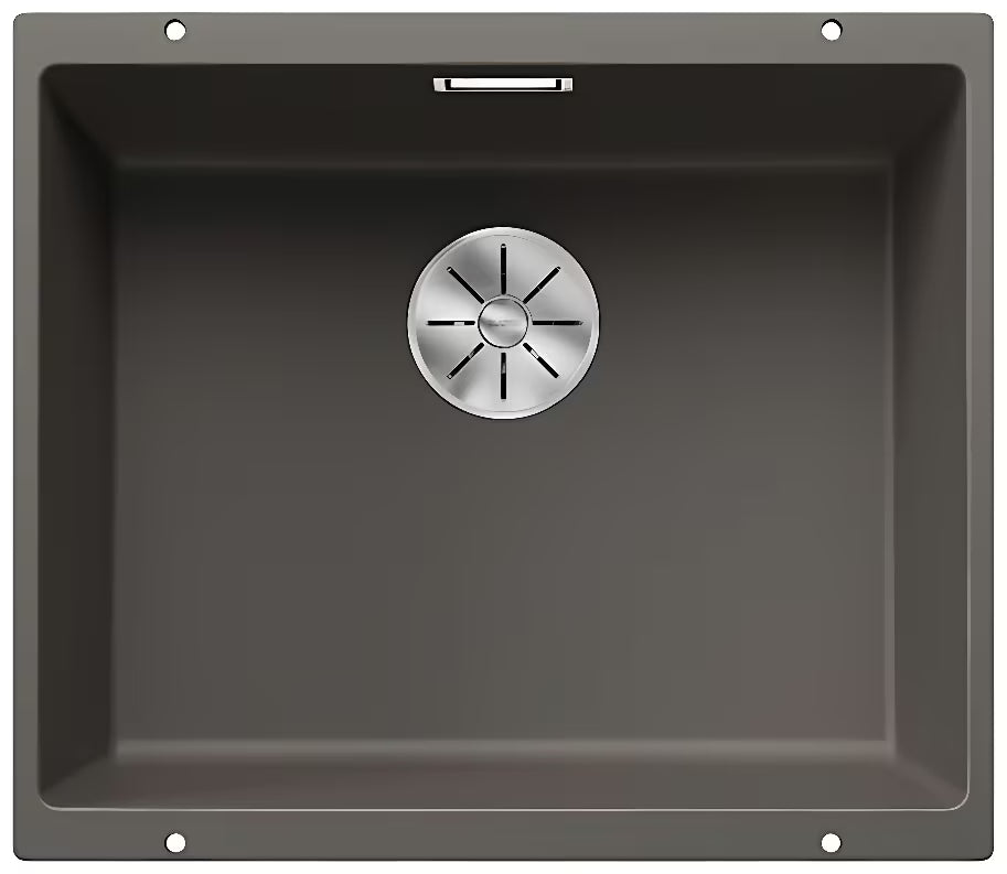 Blanco Subline 500 U granitni kuhinjski jednostruki sudoper pro donja montaža u boji vulkansko siva.