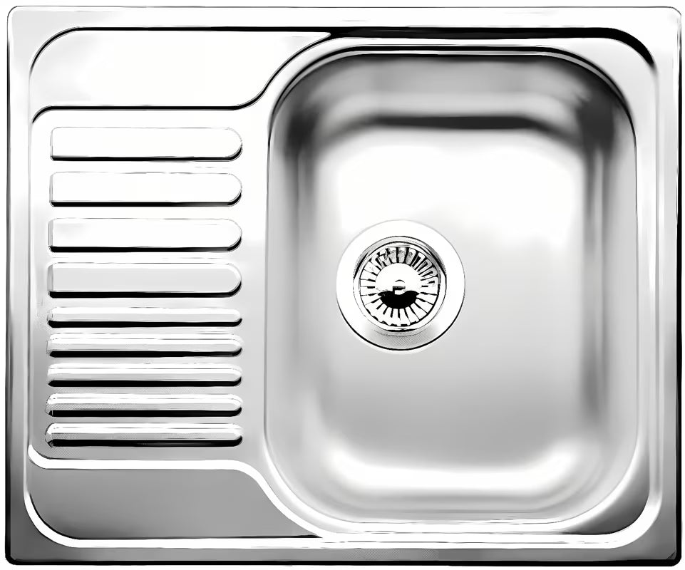 Inox sudoper  Blanco Tipo 45 s ocjednom plohom u izvedbi prirodni sjaj pro za ugradnju odozgo.