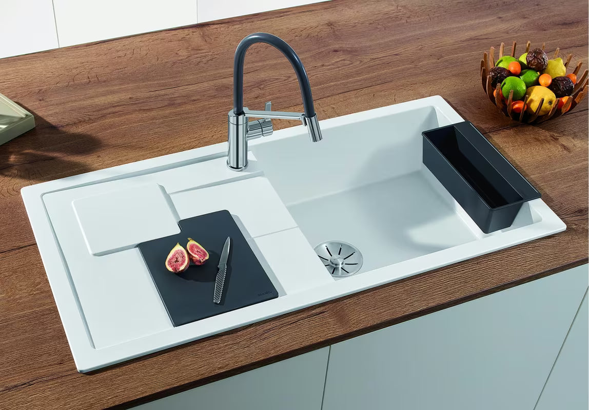 Kromirana miješalica za sudoper Blanco Viu-S s izvlačnim tušem i izljevom zakretnim za 360°