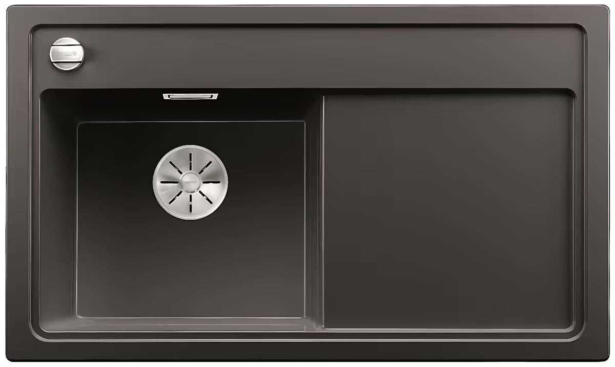 Granitni sudoper  Blanco Zenar 45 S ocjeđivačem u boji antracit, orijentacija sudopera lijevo.