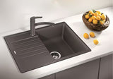 Blanco Zia 45 S granitni sudoper  s ocjeđivačem u boji vulkansko siva pro montaža na ploču
