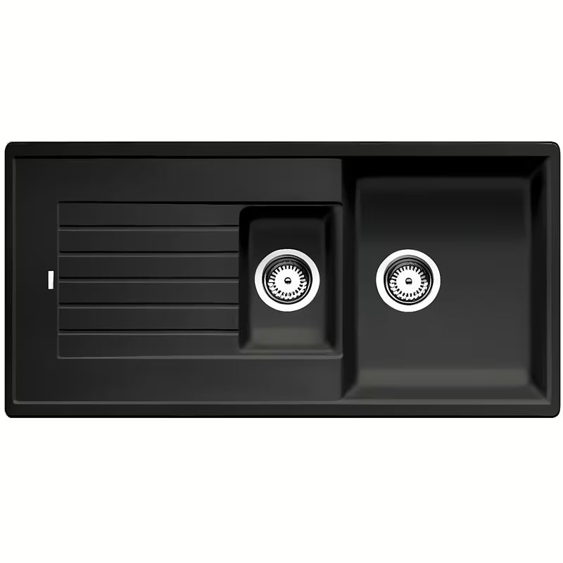 Granitni sudoper  Blanco Zia 6 S u antracit boji s tuš kadom s ocjednom plohom