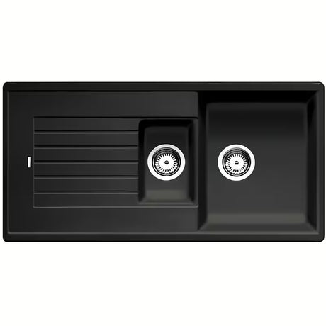 Granitni sudoper  Blanco Zia 6 S u antracit boji s tuš kadom s ocjednom plohom