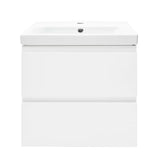 Cersanit Dormo viseća ormarić s keramičkim umivaonikom u bijelom sjaju 50x34,5x63 cm