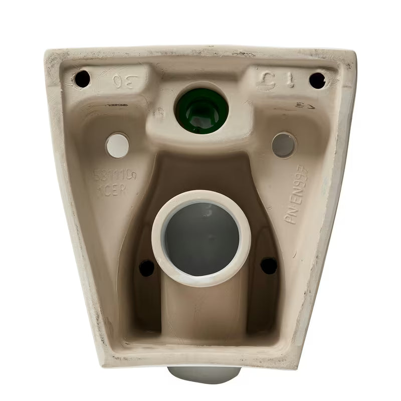 Bijeli viseća WC školjka Cersanit Dormo s bezrubnim izvedbom i daskom soft Close