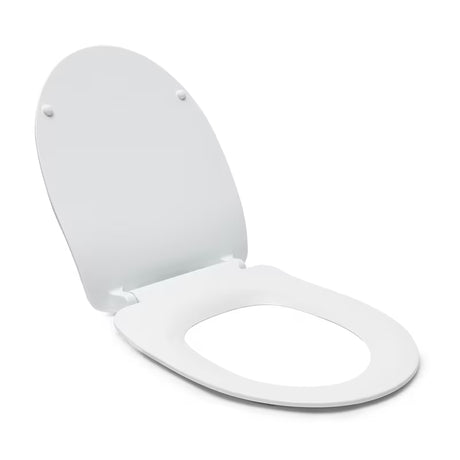 Bijeli viseća WC školjka Cersanit Dormo s bezrubnim izvedbom i daskom soft Close