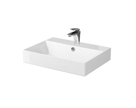 Cersanit Inverto viseće keramički umivaonik u bijeloj boji s otvorom pro za slavinu u sredini