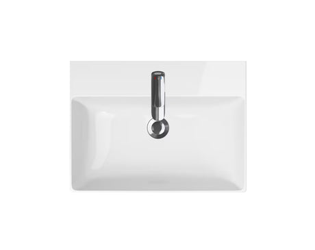 Cersanit Inverto viseće keramički umivaonik u bijeloj boji s otvorom pro za slavinu u sredini