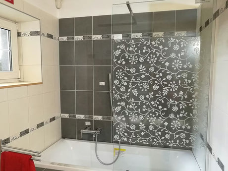 Dekorativna statička folija d-c-fix Static za staklo tuš-kabine s cvjetnim motivom pro više privatnosti