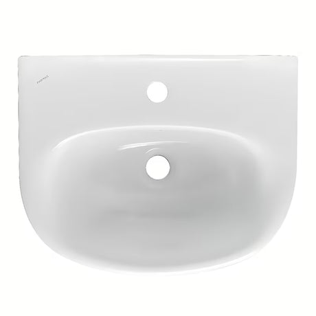 Bijeli viseće keramički umivaonik Fayans Neo 55 x 44 cm s otvorom pro za slavinu u sredini