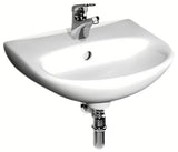 Bijeli keramički mali umivaonik Fayans Neo 40x32 cm s otvorom pro za slavinu u sredini