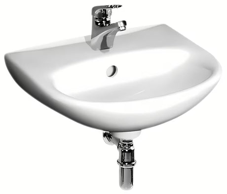 Bijeli keramički mali umivaonik Fayans Neo 40x32 cm s otvorom pro za slavinu u sredini