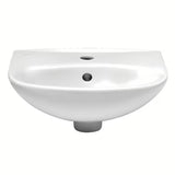 Bijeli keramički mali umivaonik Fayans Neo 40x32 cm s otvorom pro za slavinu u sredini