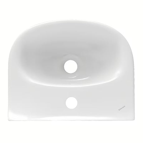 Bijeli keramički mali umivaonik Fayans Neo 40x32 cm s otvorom pro za slavinu u sredini