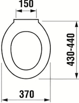 Bijelo WC daska Fayans Neo od termoplasta