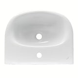 Bijeli viseće keramički umivaonik Fayans Neo 50 x 40 cm s otvorom pro za slavinu u sredini