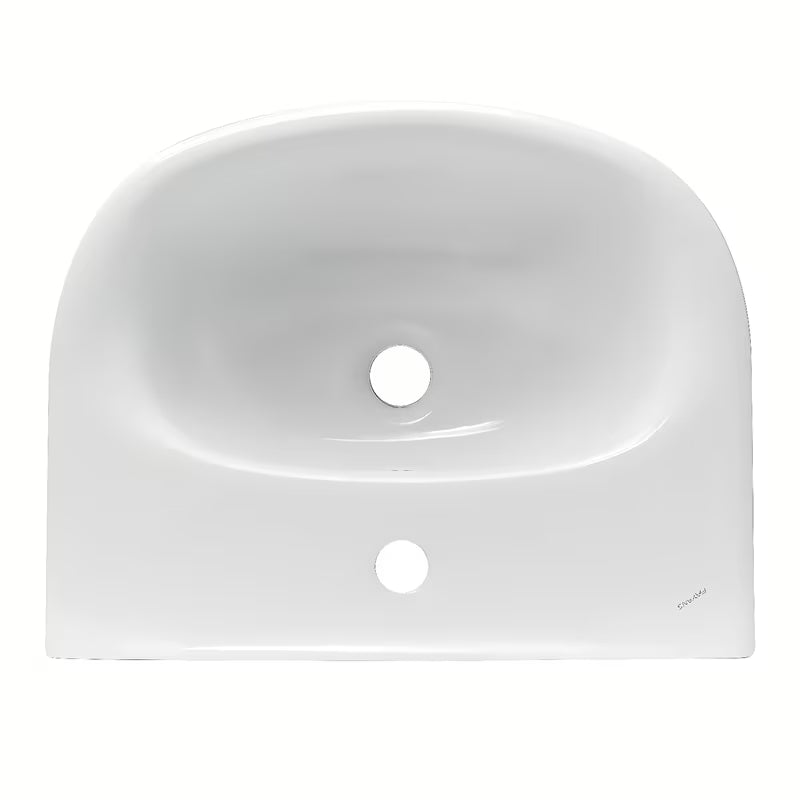 Bijeli viseće keramički umivaonik Fayans Neo 50 x 40 cm s otvorom pro za slavinu u sredini