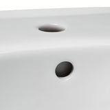 Bijeli viseće keramički umivaonik Fayans Neo 50 x 40 cm s otvorom pro za slavinu u sredini