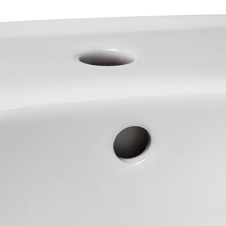 Bijeli viseće keramički umivaonik Fayans Neo 50 x 40 cm s otvorom pro za slavinu u sredini