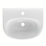 Bijeli viseće keramički umivaonik Fayans Neo 55 x 44 cm s otvorom pro za slavinu u sredini