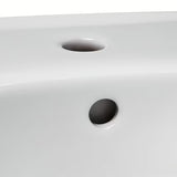 Bijeli viseće keramički umivaonik Fayans Neo 55 x 44 cm s otvorom pro za slavinu u sredini