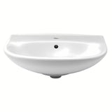 Bijeli viseće keramički umivaonik Fayans Neo s otvorom za pro slavinu u sredini, 60x47 cm.