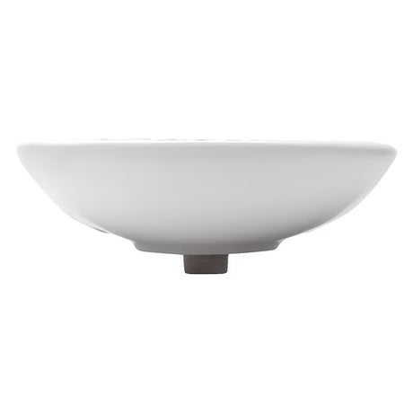 Bijeli viseće keramički umivaonik Fayans Neo s otvorom za pro slavinu u sredini, 60x47 cm.