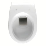 Bijeli viseća WC školjka Fayans Neo od izdržljive sanitarne keramike sa stražnjim odvodom i štedljivim DualFlush ispiranjem.