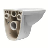 Bijeli viseća WC školjka Fayans Neo od izdržljive sanitarne keramike sa stražnjim odvodom i štedljivim DualFlush ispiranjem.