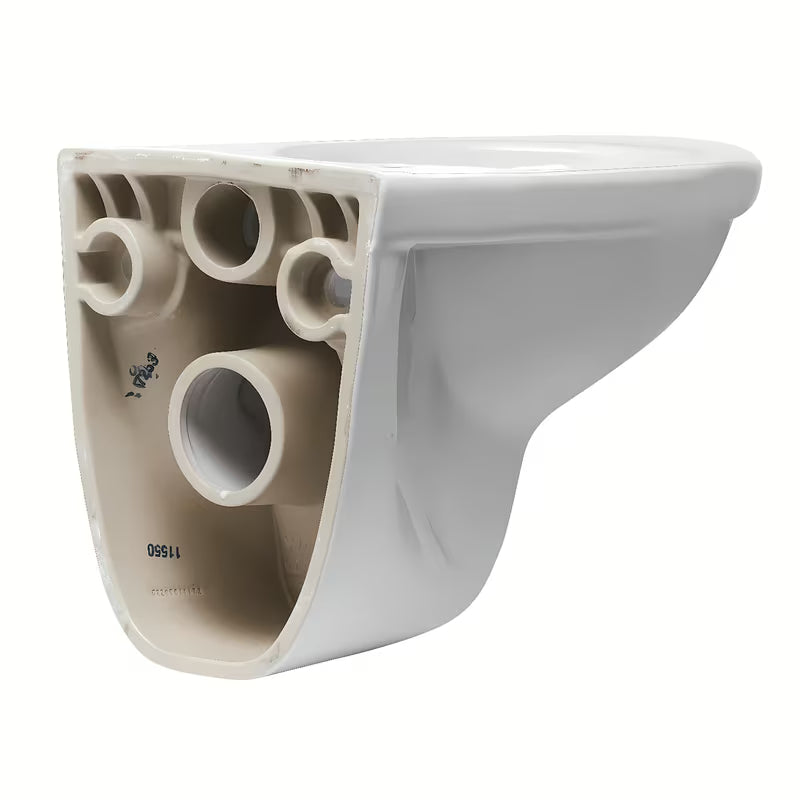 Bijeli viseća WC školjka Fayans Neo od izdržljive sanitarne keramike sa stražnjim odvodom i štedljivim DualFlush ispiranjem.