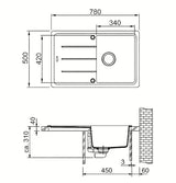 Franke BFG 611-78 granitni sudoper  s reverzibilnim ocjeđivačem u bež mat boji