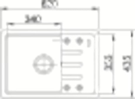 Granitni sudoper  Franke BSG 611-62 s ocjeđivačem u dekoru sivog kamena na radnu ploču.