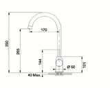 Kromirana miješalica za sudoper Franke Chrome s okretnim izljevom