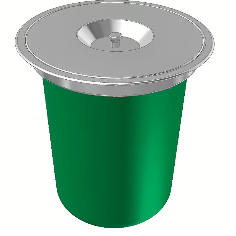 Ugradbeni kanta za otpad sorter Franke Kea, zelena plastična kanta s inox poklopcem, zapremnina 12 l