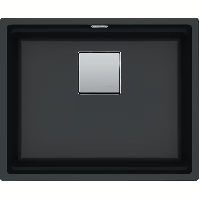 Granitni kuhinjski jednostruki sudoper Franke Kubus 2 u crnoj boji pro donja montaža ispod radne ploče