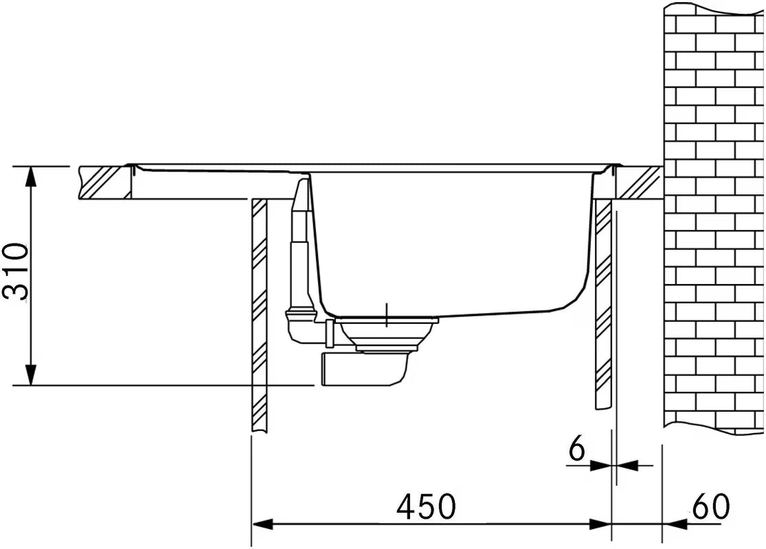 Granitni sudoper  Franke s ocjednom plohom na radnu ploču u boji kašmir, reverzibilna izvedba.