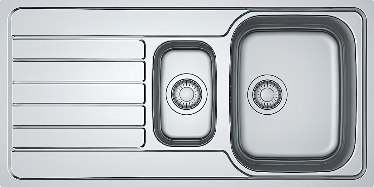 Nehrđajući sudoper  Franke Spark SKX 651 na radnu ploču s reverzibilnom ocjednom plohom