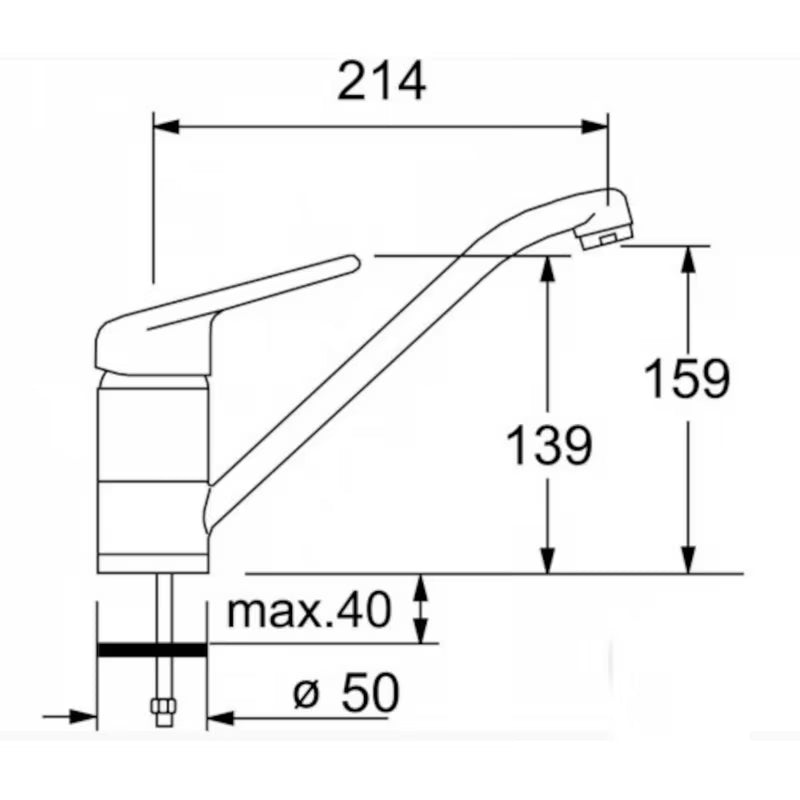 Set Franke granitni sudoper  s ocjednikom i jednoručnom slavinom u boji oniks