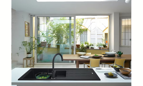 Miješalica za Sudoper Franke Lina u boji onyx s okretnim izljevom i zaobljenim vratom